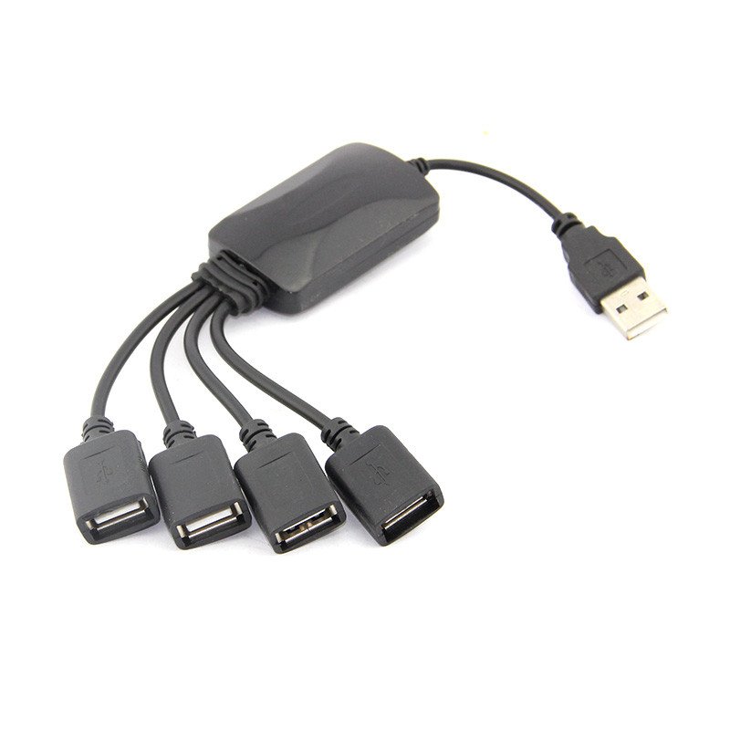 映羽 1分4 USB HUB 八爪鱼线形4口USB集线器 一拖四USB口扩展分线器