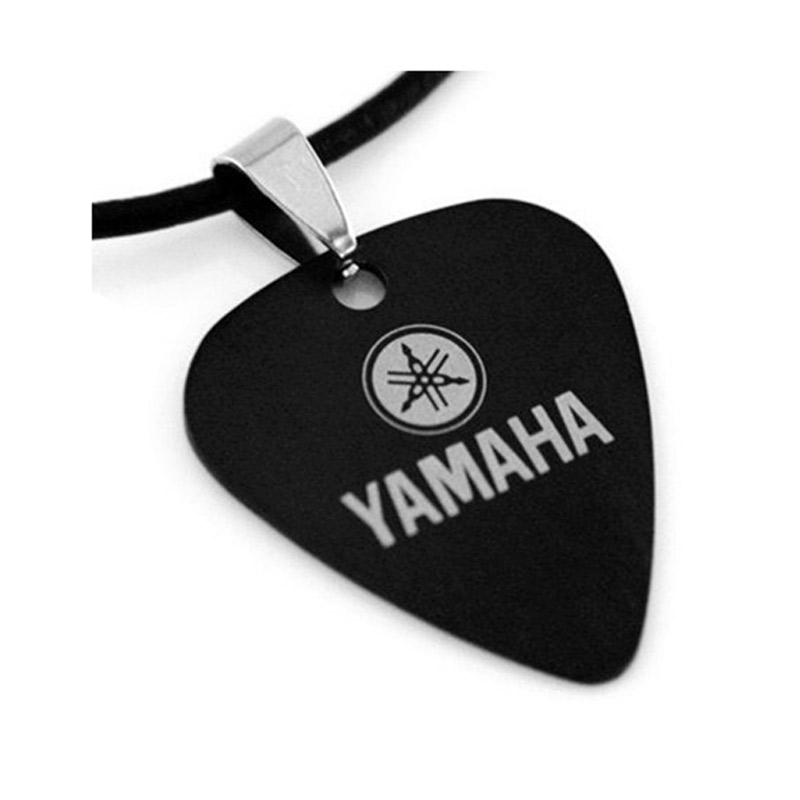 沃森乐器个性钛钢金属吉他拨片项链 雅马哈YAMAHA(黑色)