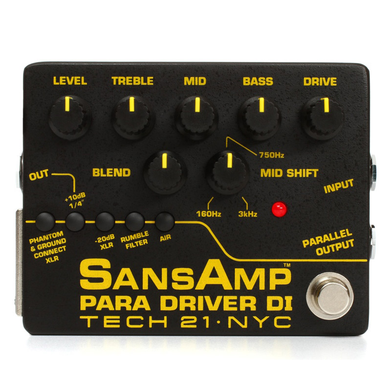 TECH21 SansAmp Para Driver DI PMDI 吉他多用途过载单块效果器