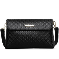 [牛皮女包]牛皮女包单肩斜挎包菱格压花纹潮女士包包203