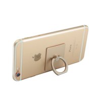 iPhone6指环支架创意苹果手机平板卡扣式通用卡通金属 珍珠白