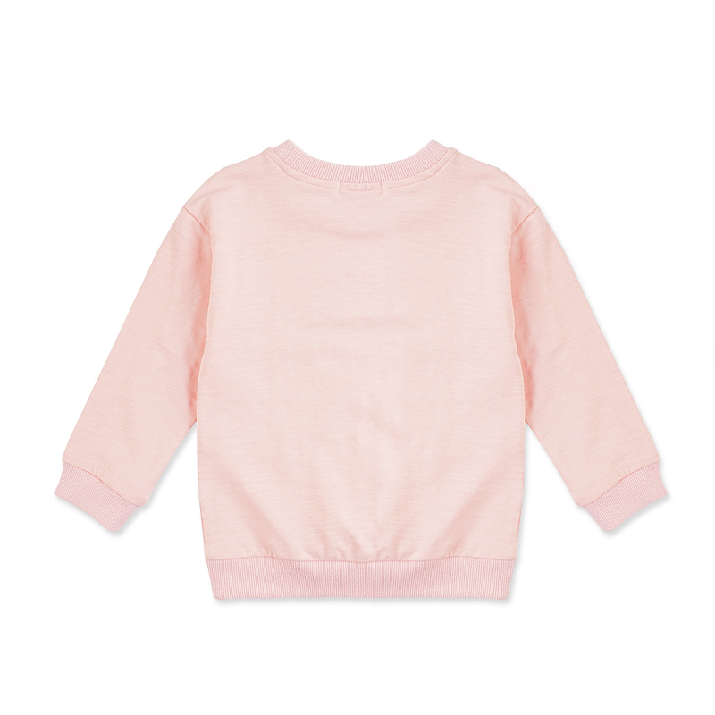 2017婴姿坊春季新品喵星人系列休闲百搭贴布圆领长袖儿童中性T恤