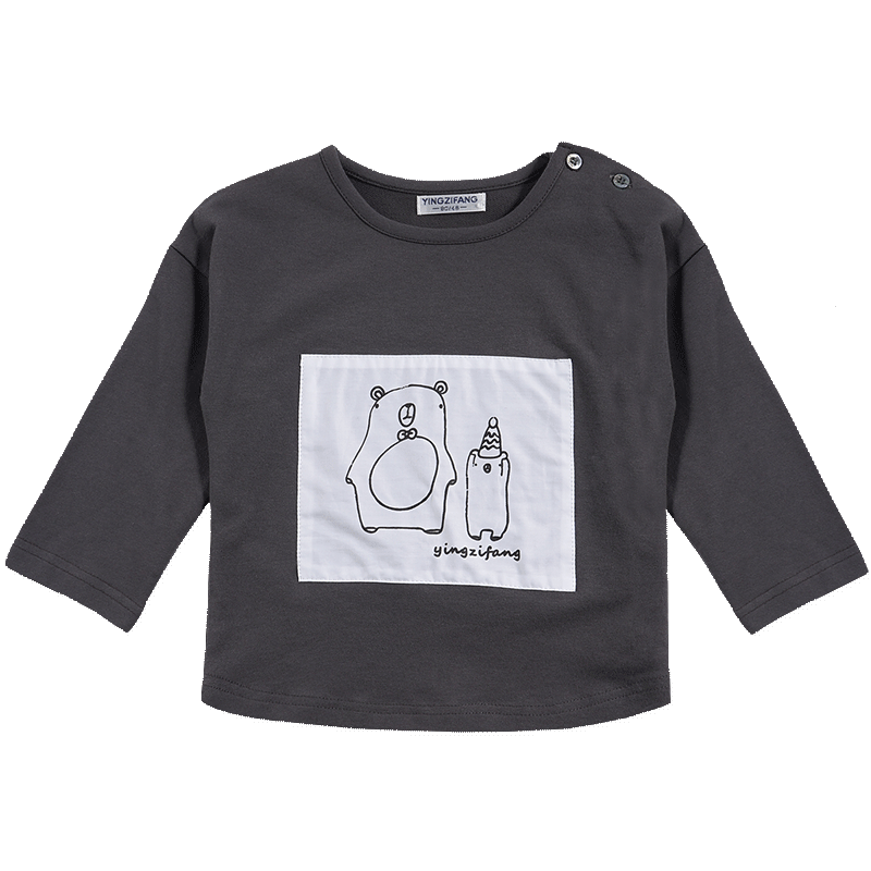 2017春装新品婴姿坊童装男童拉架卫衣舒适透气百搭休闲印花T恤