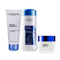 L'OREAL欧莱雅雪颜保湿补水女士护肤套装 三件套洗面奶+柔肤水+日霜100ml+200ml+50ml 法国进口