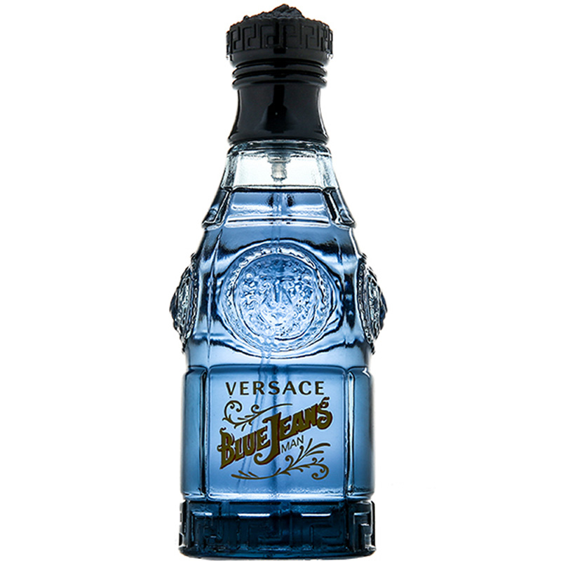 Versace范思哲蓝色红色牛仔男士香水淡香水 75ML 淡香持久 清新花木香调 意大利原装进口