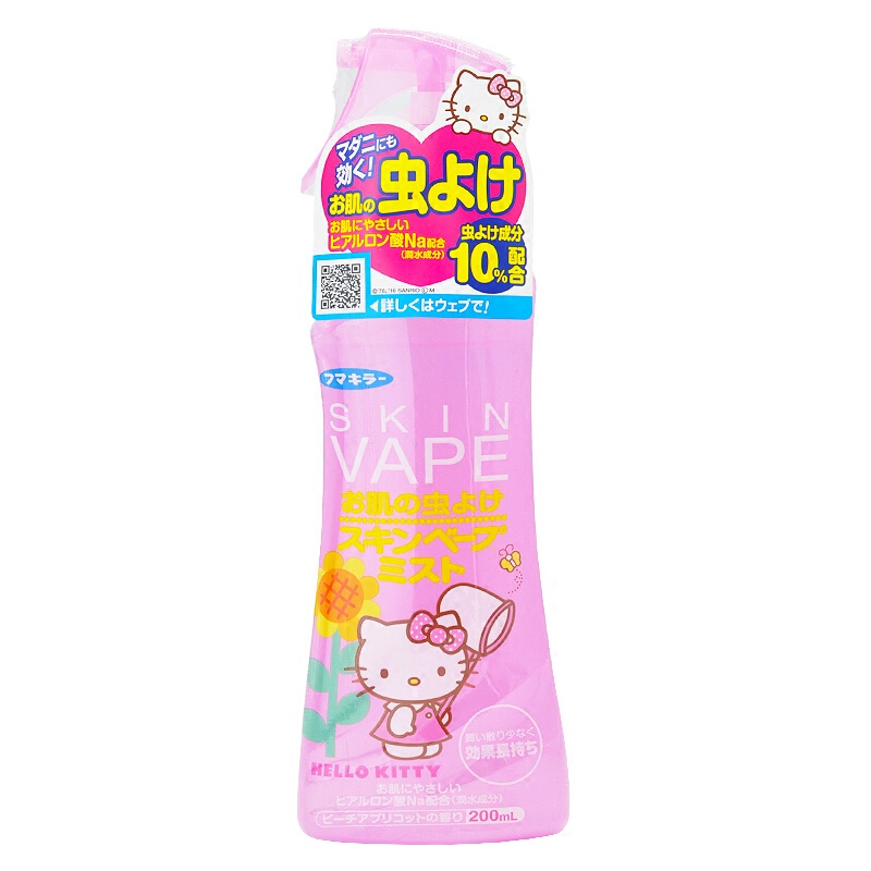 VAPE 未来婴儿驱蚊喷雾蜜桃红杏味200ml 驱蚊用品 蚊香液 有香味 日本进口