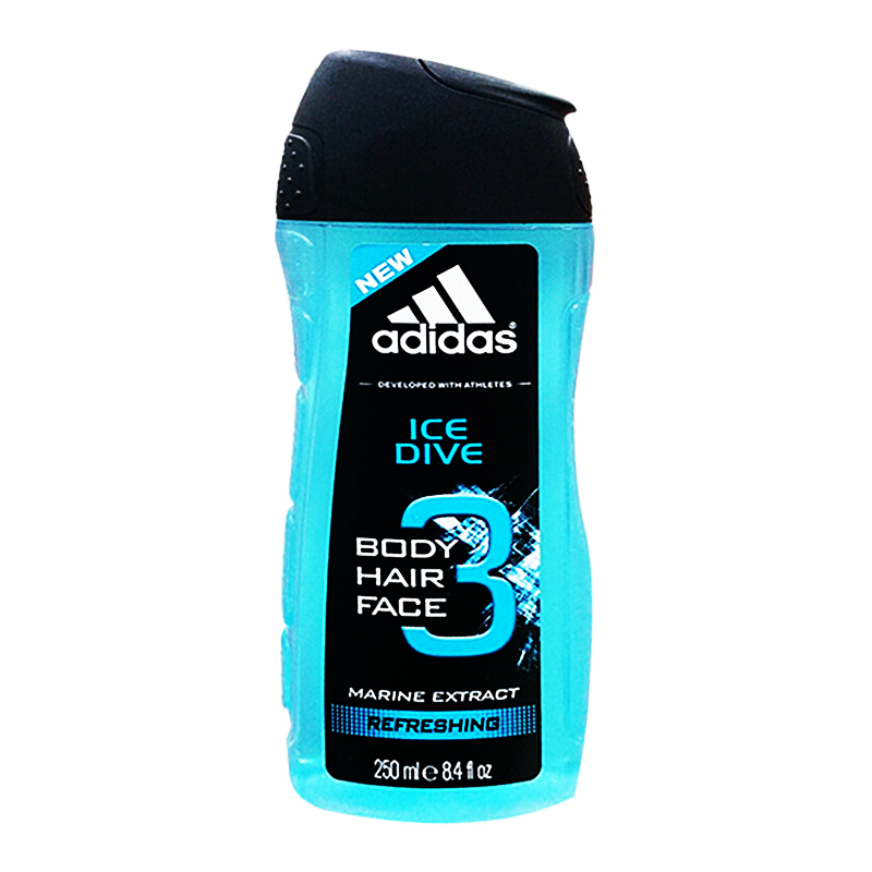 adidas阿迪达斯男士沐浴露沐浴三合一 冰点250ml 多款香味随机发 西班牙原装进口