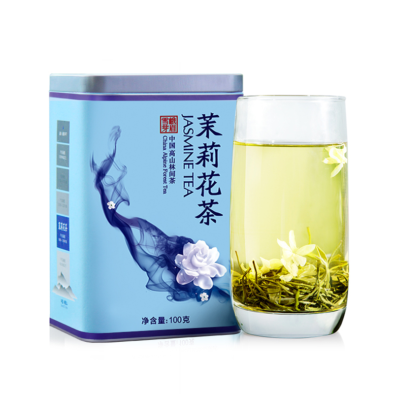 峨眉雪芽 茉莉花茶100克 雨前茉莉花茶 茶叶