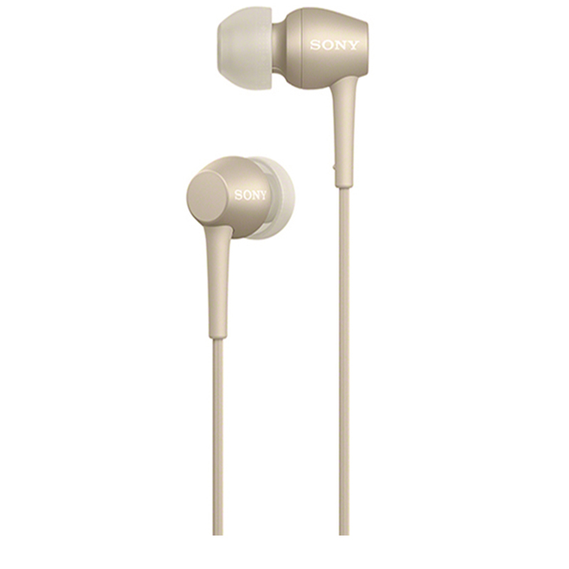 索尼（SONY）立体声耳机IER-H500A（浅金色）有线控 防缠绕耳机线