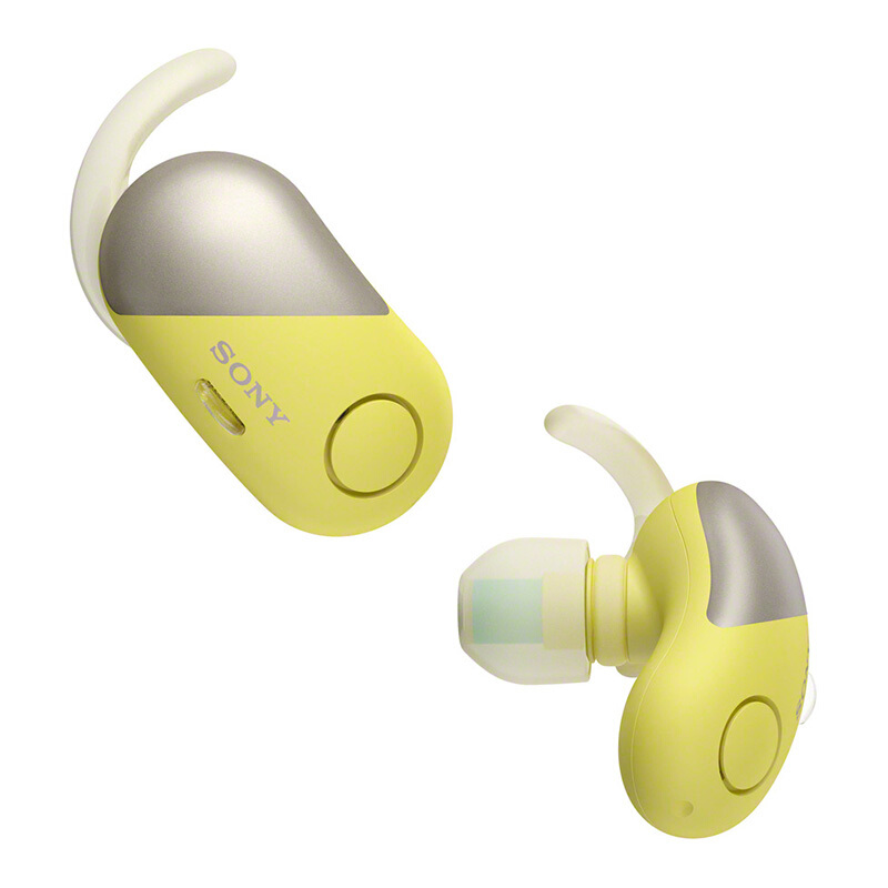 Sony/索尼 WF-SP700N 全无线 降噪防水运动耳机 黄色
