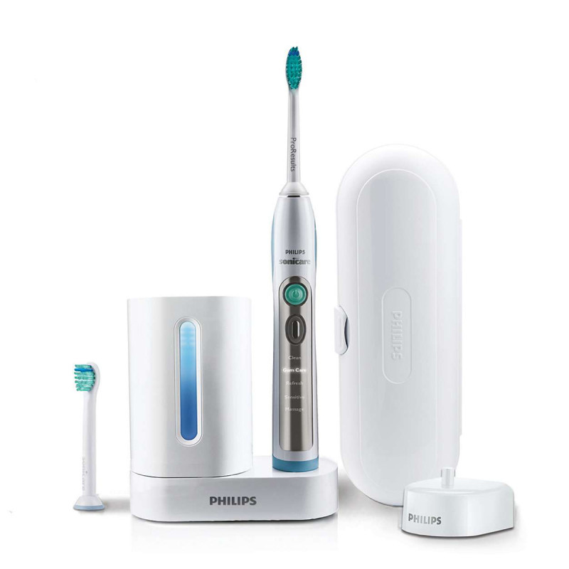 飞利浦 （Philips） 电动牙刷 HX6972/10 声波震动充电式 配备紫外线刷头消毒器 健康护齿