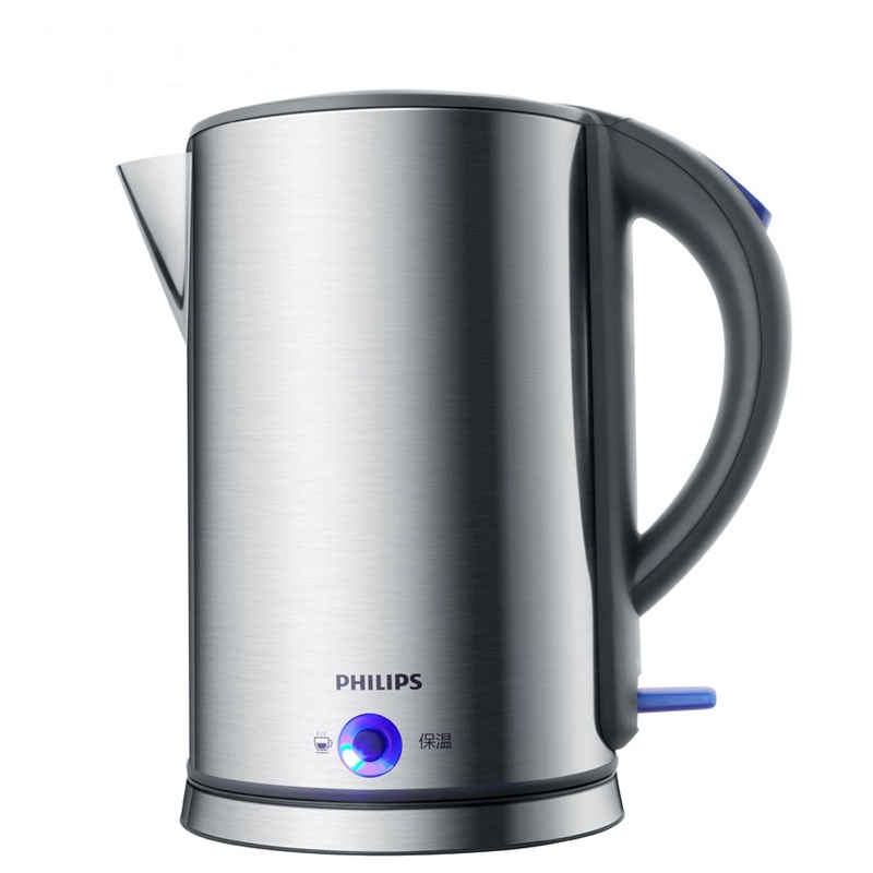 飞利浦（PHILIPS） 电热水壶 HD9319/21 家用烧水壶进口不锈钢内胆PTC保温1.7L大容量 自动断电保温壶