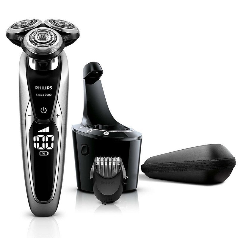 飞利浦（PHILIPS ）S9731/31 电动剃须刀 智能清洁系统，卡入式胡须造型器，3种模式，3位数电池电量指示灯
