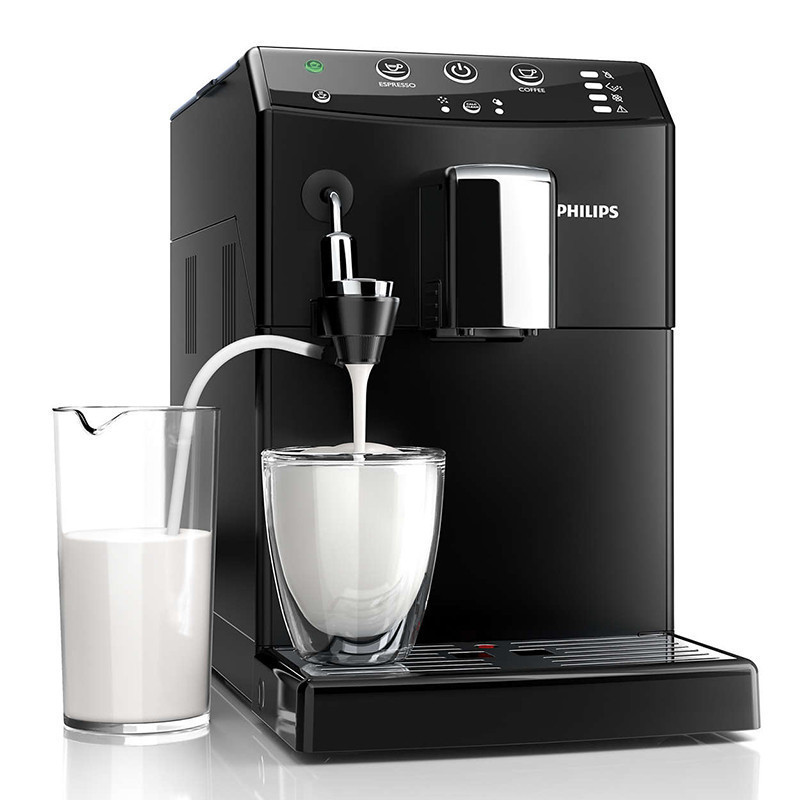 飞利浦（PHILIPS ）全自动意式咖啡机 HD8824/07 家用商用 现磨豆自动奶泡器 黑色