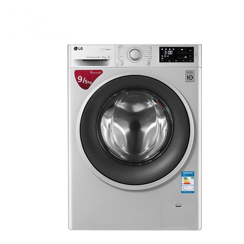 LG WD-BH451D5H 9公斤 全自动 滚筒 洗衣机 家用 DD 变频 直驱 洗烘一体 机 蒸汽除菌