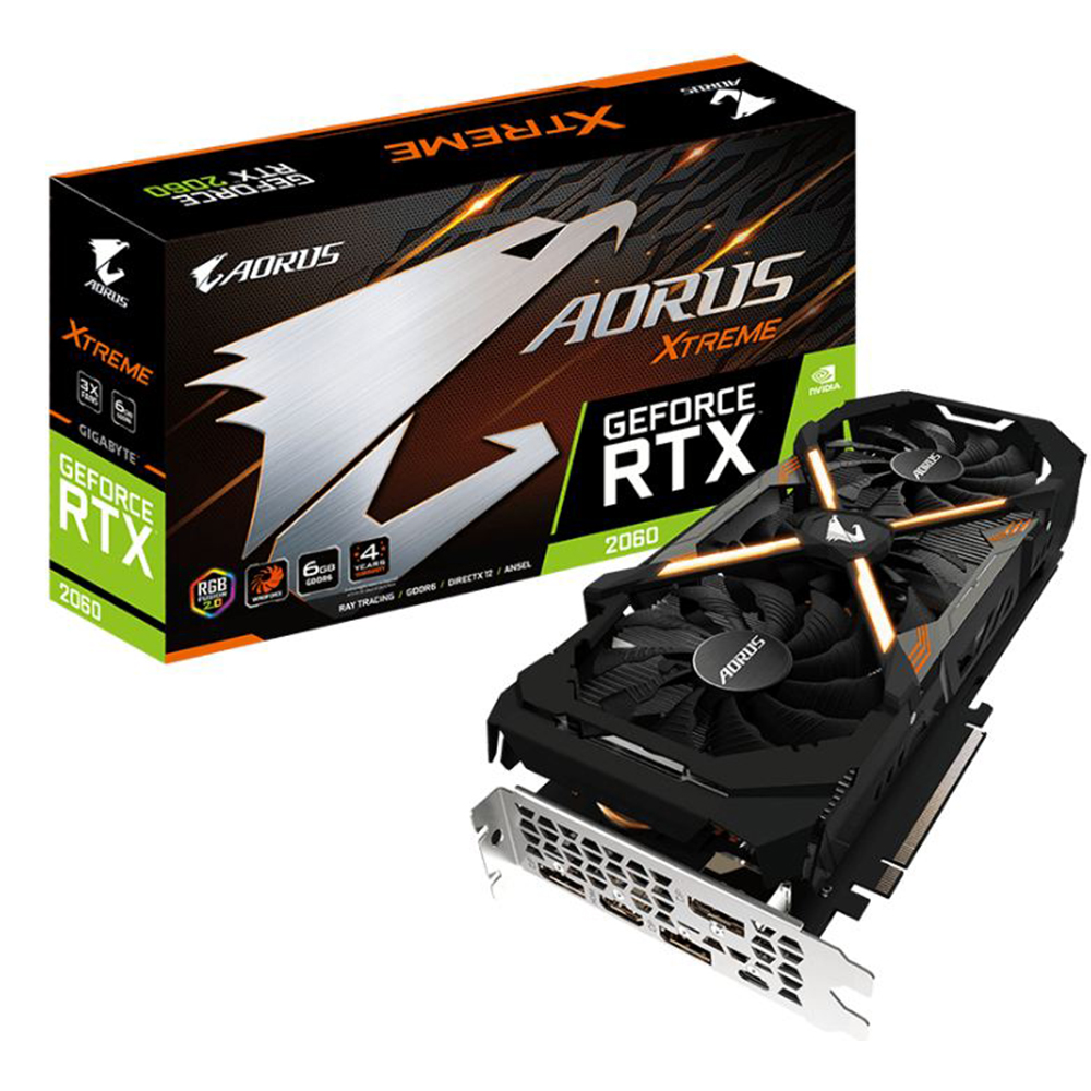 技嘉(gigabyte) aorus rtx2060 xtreme 6g大雕显卡gv-n2060 aorus x-6