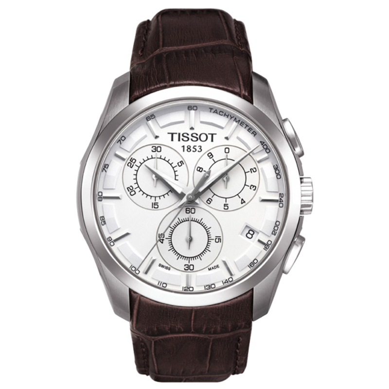 全国联保 天梭Tissot 库图系列石英表瑞士手表皮带男表T035.617.16.031.00