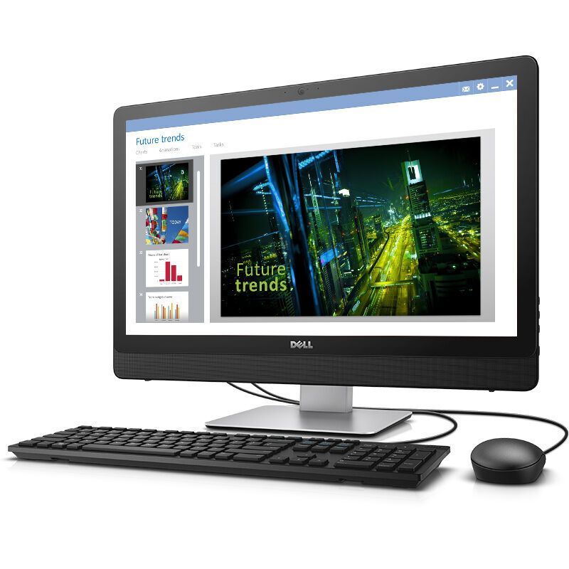 Dell/戴尔 灵越5490 23.8英寸大屏一体机微边框 全新10代酷睿 i5-10210U/8GB /256G Pcie 固态 高清IPS 台机超薄台式机家用 十代办公电脑黑色