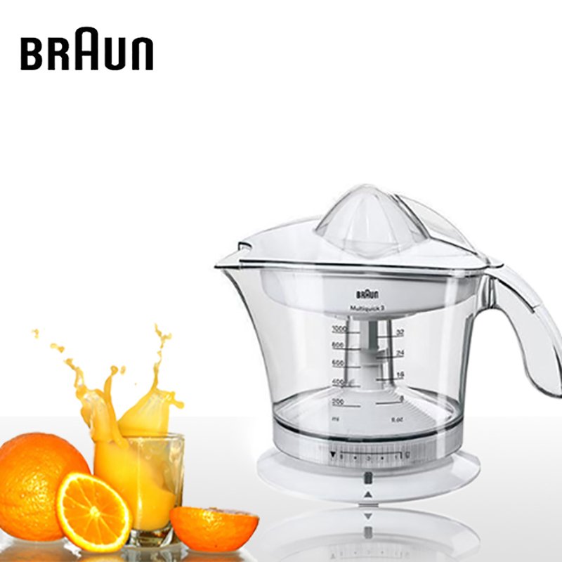 Braun/博朗 MPZ9 家用电动柳橙榨汁机 1L 大容量压榨更彻底!可调节果肉颗粒粗细装置,防尘顶盖!