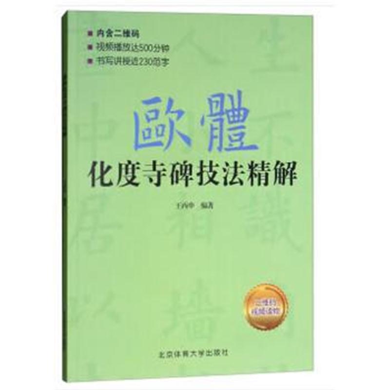 全新正版 欧体化度寺碑技法精解