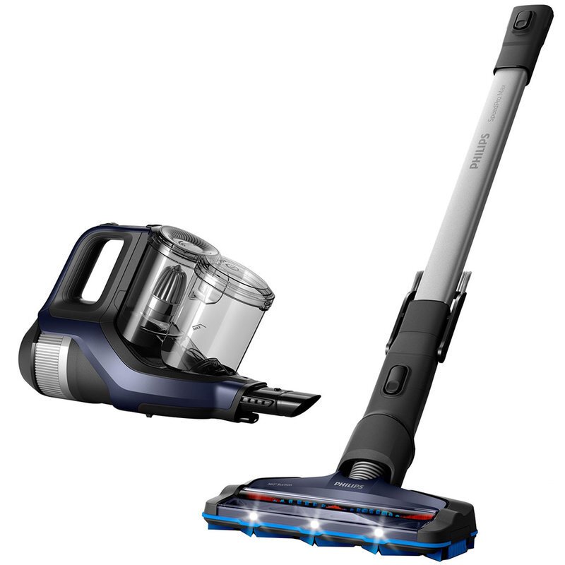 飞利浦(PHILIPS) 吸尘器S+系列手持无线家用充电式吸尘器立式车用二合一吸尘机 新品FC6827/81星际蓝-续航