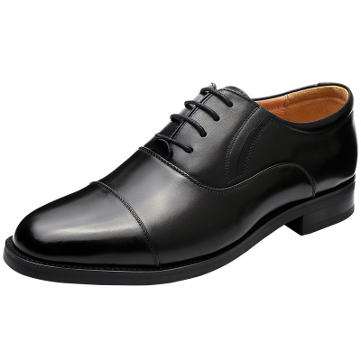 强人3515男士休闲鞋将军鞋三接头正装小牛皮精品商务透气鞋男士皮鞋