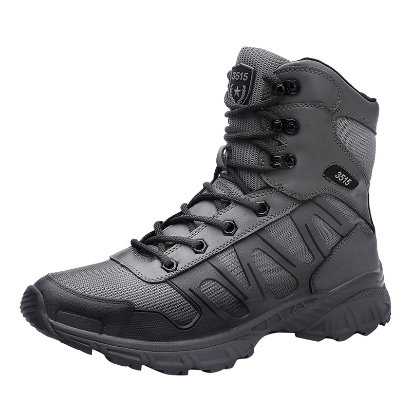 强人351507作战靴特种兵军民靴透气耐磨户外低帮短筒工装靴男