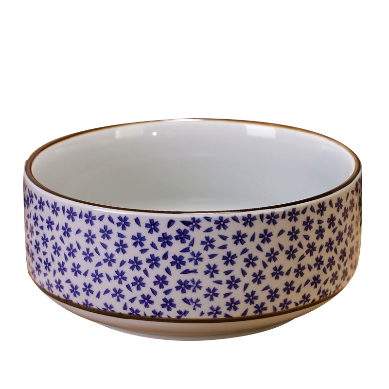 瓷物语景德镇陶瓷 8寸大碗日式汤碗大号面碗 大汤碗家用骨瓷拌面碗盛汤碗星点