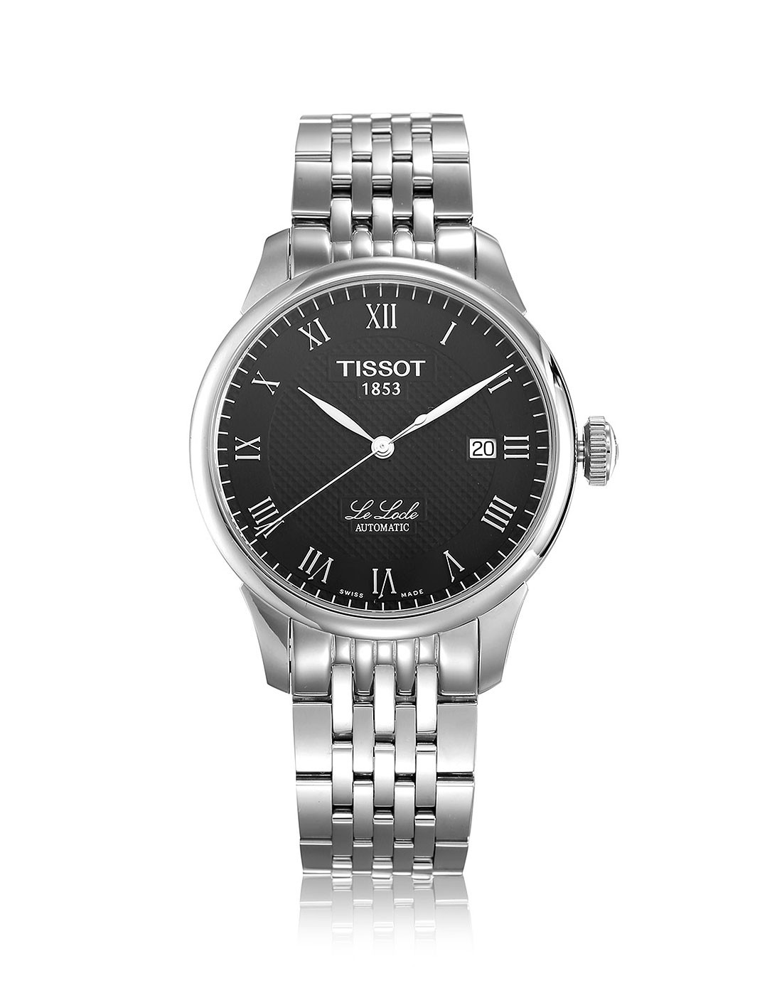 天梭(TISSOT)力洛克自动机械黑盘男士手表正装男表T41.1.483.53