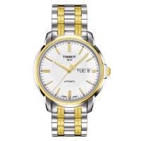 天梭(TISSOT)海星系列间金钢带正装男士机械自动手表男表T065.430.22.031.00
