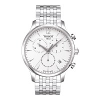 天梭(TISSOT)俊雅系列三眼计时石英男士金属钢带手表男表T063.617.11.037.00