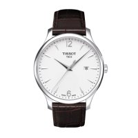 天梭(TISSOT)俊雅系列石英真皮皮革男士石英手表T063.610.16.037.00