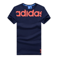 adidas阿迪达斯运动T恤2017夏季新款男装三叶草运动短袖修身圆领汗衫大码潮