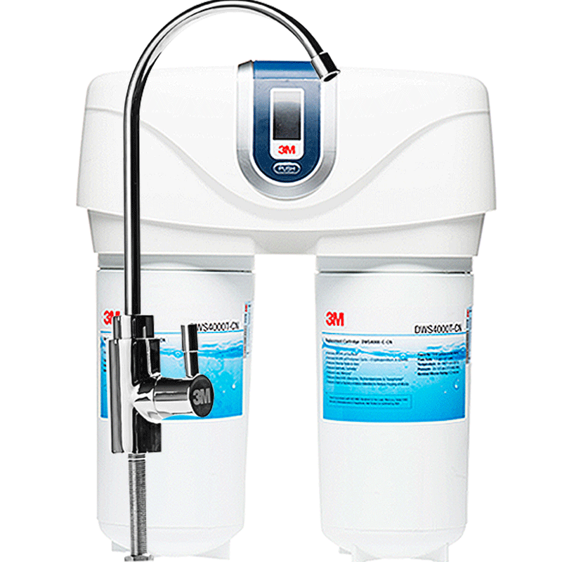 3M净水器双子净智DWS4000T-CN家用厨下式厨房直饮净水机 自来水过滤器 智能提醒