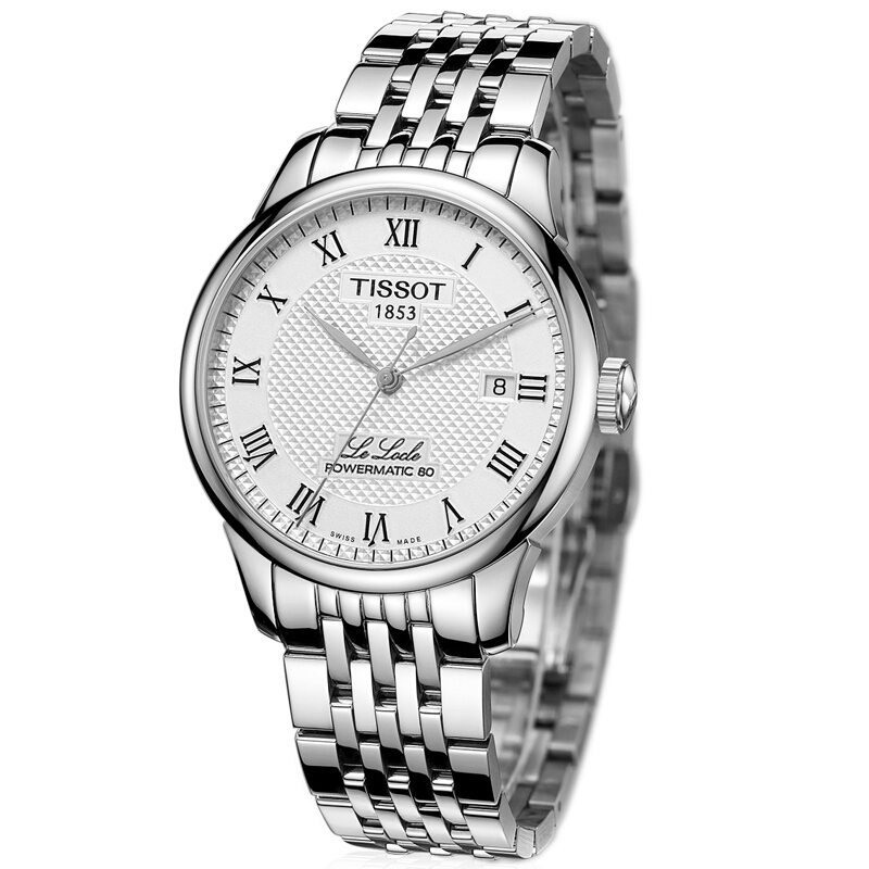 Tissot 天梭力洛克系列钢带80机芯机械商务男士手表男表T006.407.11.033.00