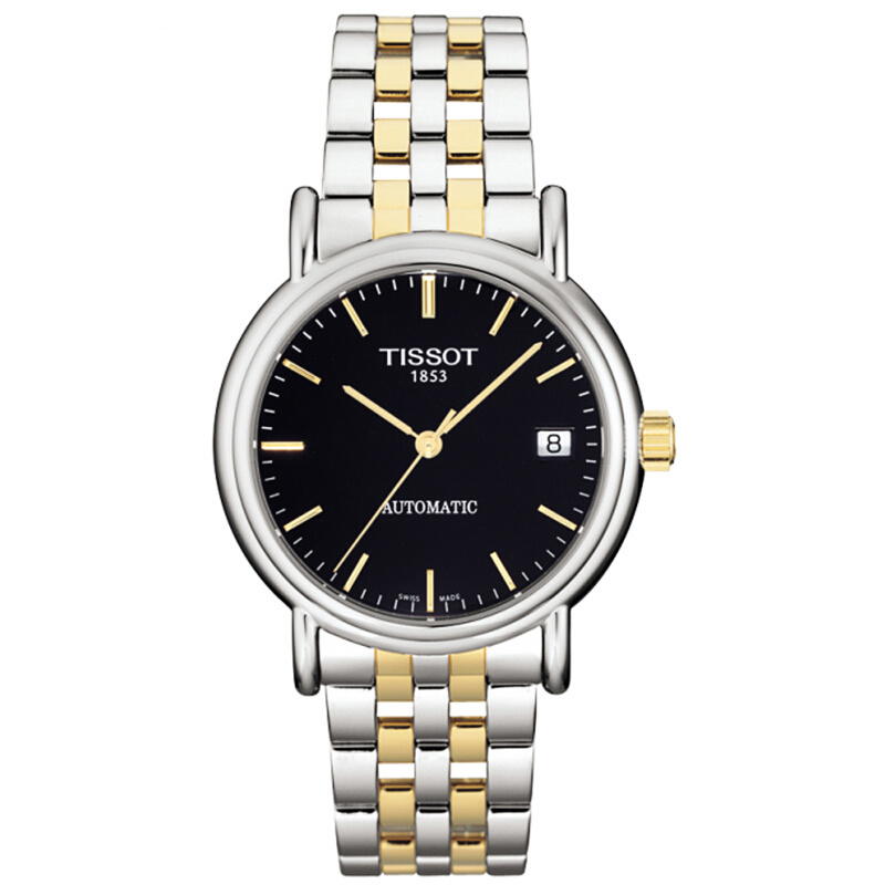 天梭(Tissot)手表 卡森系列商务正装金属男士自动机械男表中性表T95.2.483.51