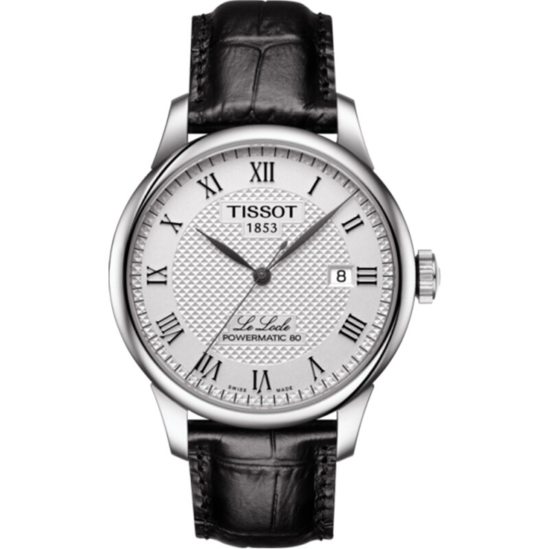 天梭（Tissot）力洛克系列皮带80机芯男士机械男表T006.407.16.033.00