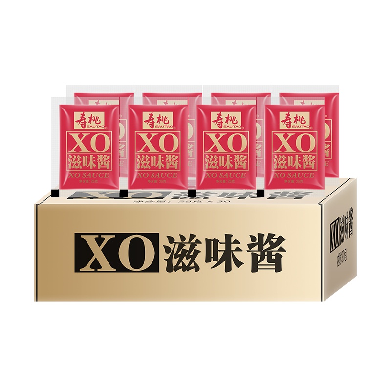 寿桃xo滋味酱整箱 711港式车仔面专用xo酱意面酱拌面酱30包
