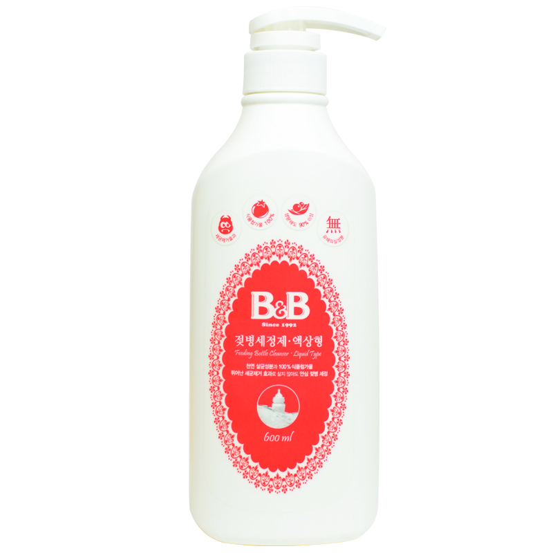 保宁婴儿奶瓶清洁剂 宝宝奶瓶果蔬清洗液（液体型）600ml BY01-04