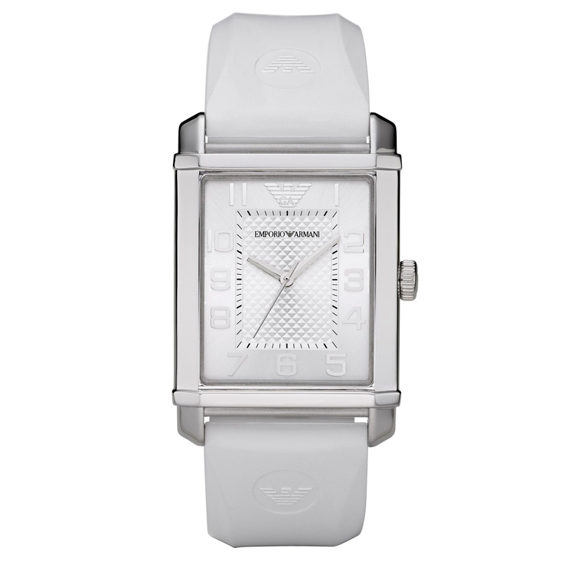 EMPORIO ARMANI阿玛尼手表运动时尚塑胶表带简约石英男士手表AR0498-AR0499