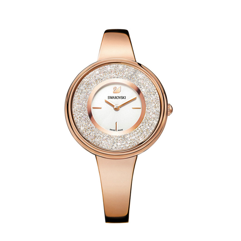 Swarovski 施华洛世奇 瑞士品牌手表休闲时尚圆盘碎水晶 女士 石英手表 女5269250