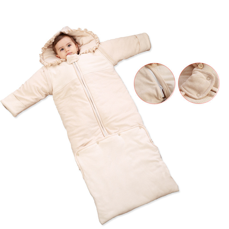 安哆啦贝比anduolabb 婴幼儿睡袋彩棉加厚加长款型 婴儿睡袋儿童防踢被 冬季 #A8018 b