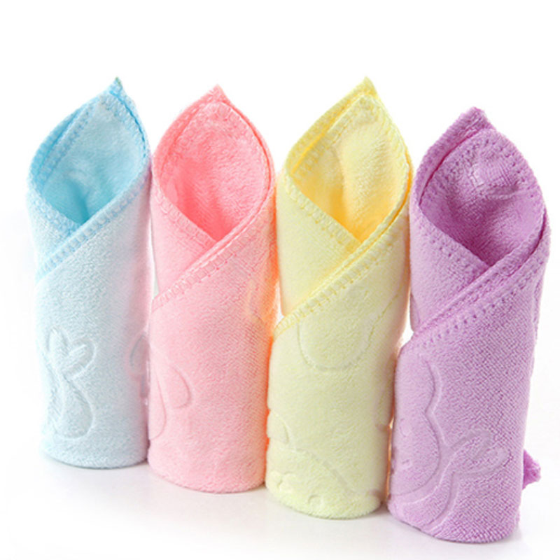 婴儿毛巾宝宝洗澡手巾通用新生儿洗脸巾儿童小方巾简约小清新宝宝毛巾