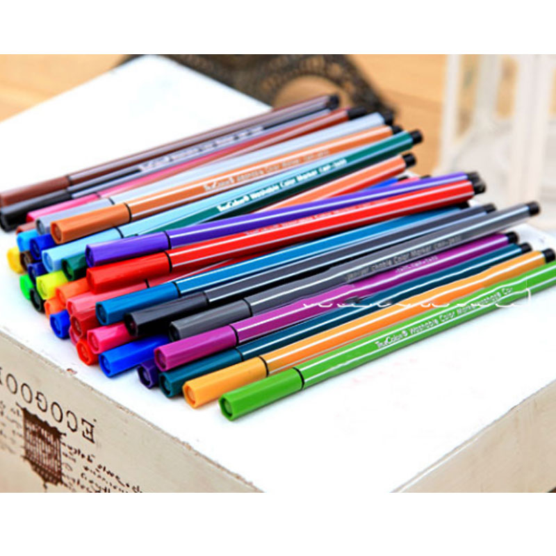 [24色画笔]水彩笔可水洗小学生用儿童彩色幼儿园小朋友套装画笔简约小清新男女宝宝通用绘画笔