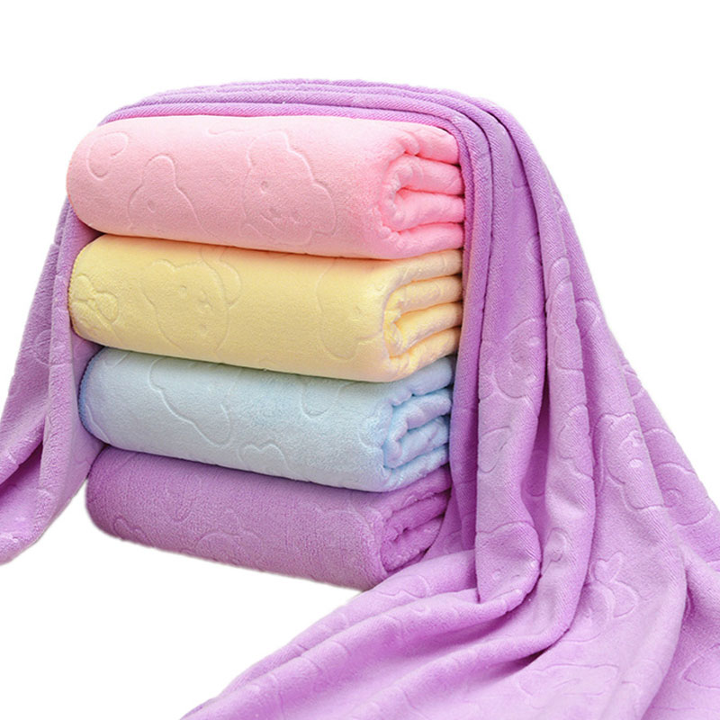 婴儿浴巾新生儿童宝宝浴巾加厚盖毯毛巾被包毯卡通可爱小清新家居家用个人日常清洁母婴床上用品