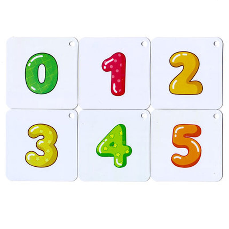 PVC升级版/有图/双面印刷/加厚防水/1-100/共108张儿童数字大卡片0-3-6岁宝宝早教幼儿园认数识数认知卡