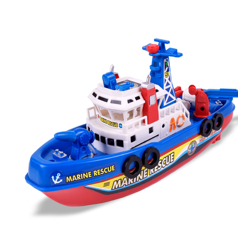 船电动会喷水儿童玩具军舰船模轮船戏水洗澡玩具男宝宝女宝宝模型玩具