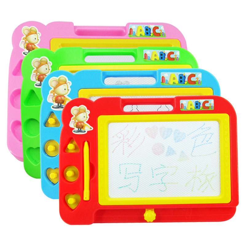 [单个颜色随机发]儿童涂鸦彩色画板幼儿园男女宝宝磁性写字板小女孩家用早教创意玩具