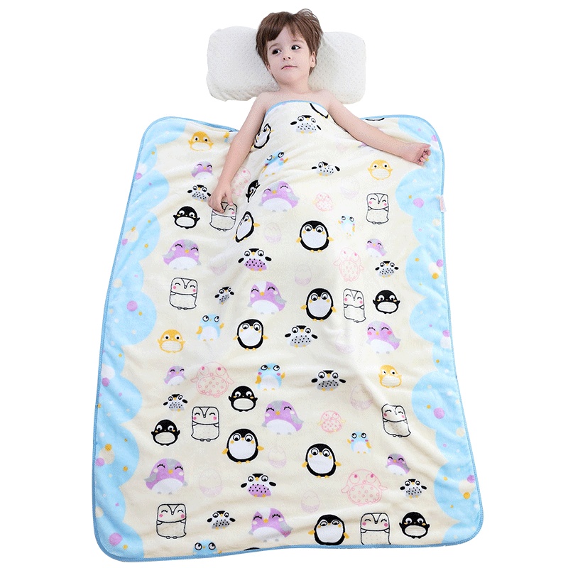 婴儿毛毯单层薄款珊瑚绒毯新生儿小毯子儿童盖毯宝宝盖肚子小被子可爱卡通孕婴童床上用品毛毯