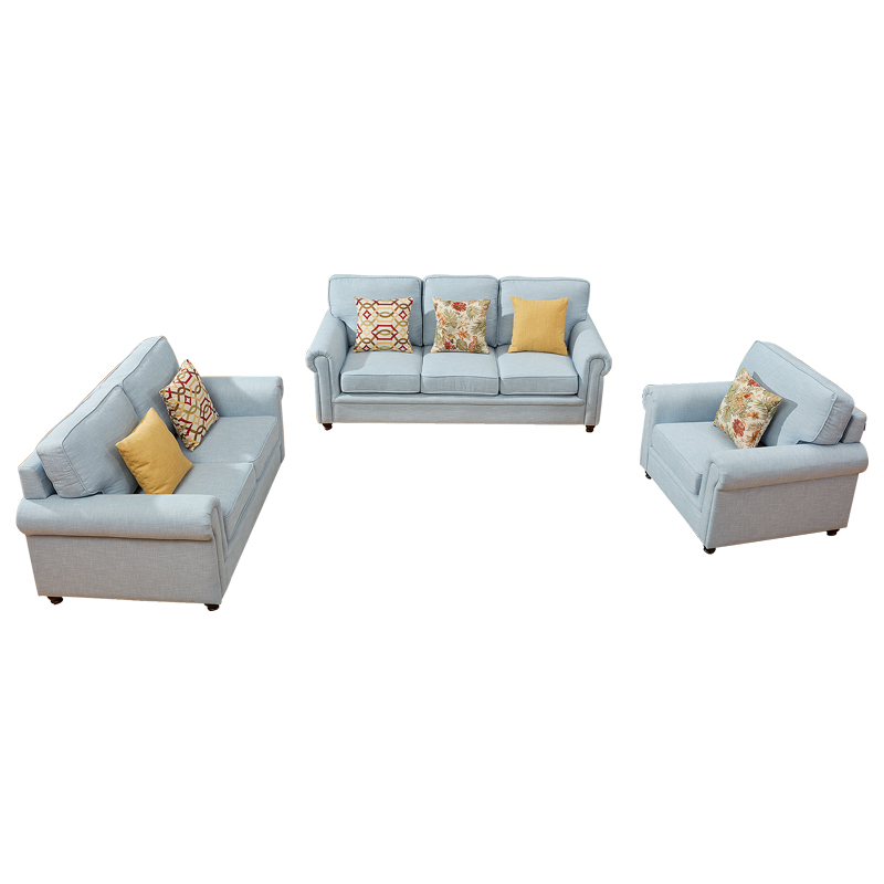 左右布艺沙发 现代美式田园风格大小户型客厅家具U型组合可拆洗DZY3603
